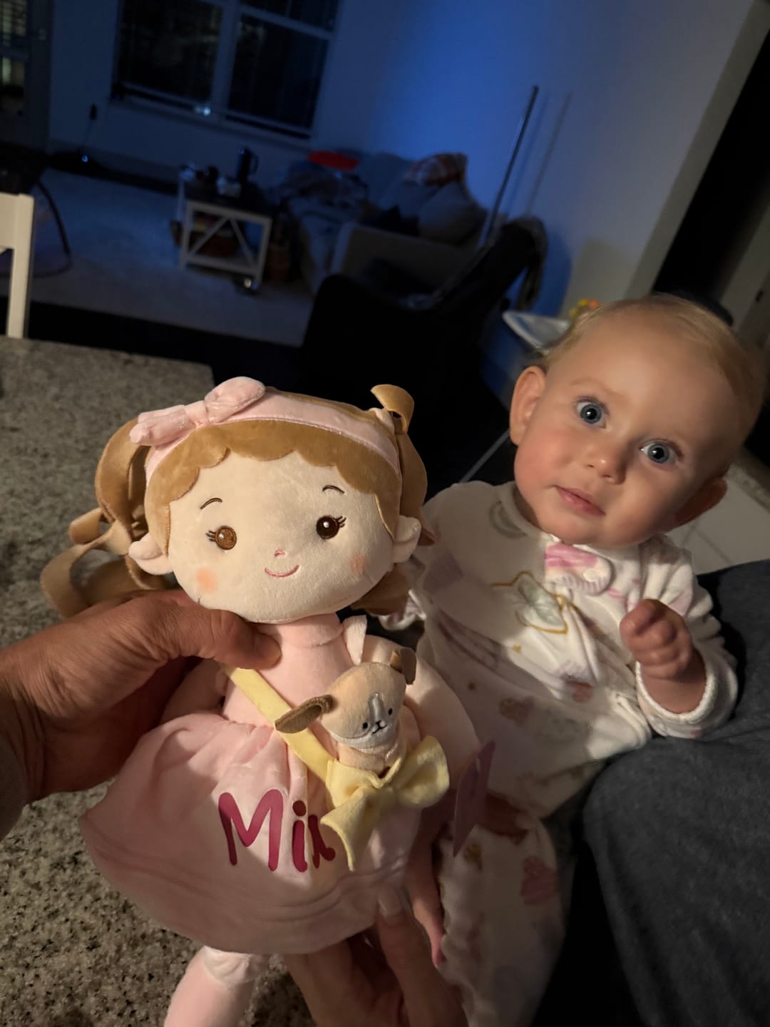 Customer photo review of Leyadoll Soft Plush Personalized Leya Doll, My First Baby Doll