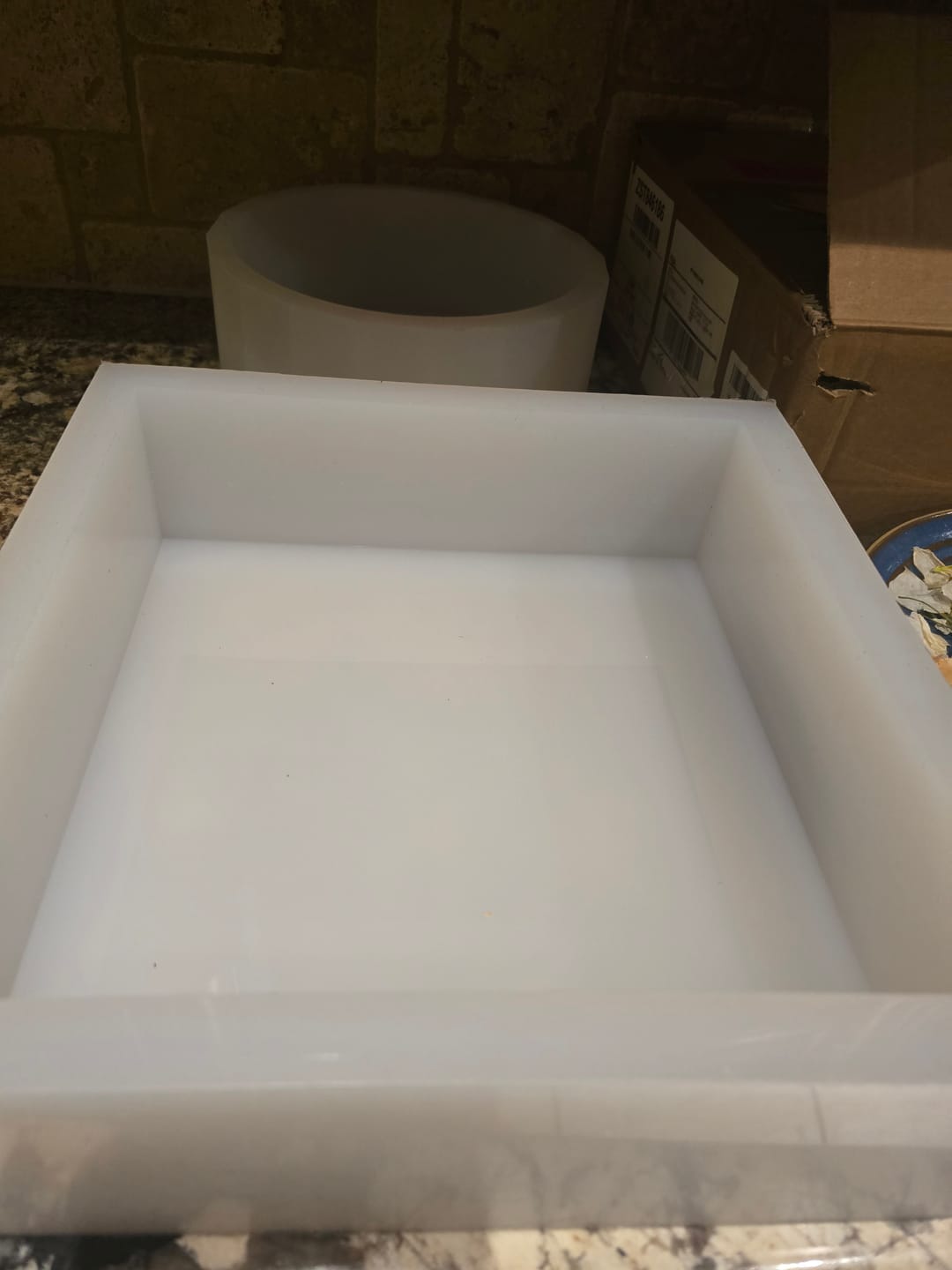 Customer photo review of 10x10x3" Silicone Mold For Epoxy Resin - Deep Casting Mold