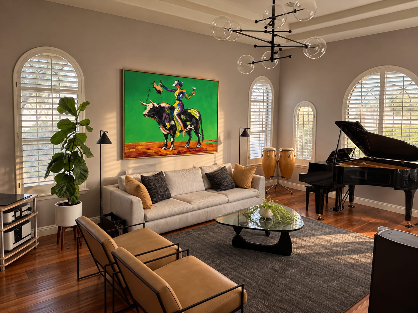 Customer photo review of Bull Rider with a Raised Glass Wall Art