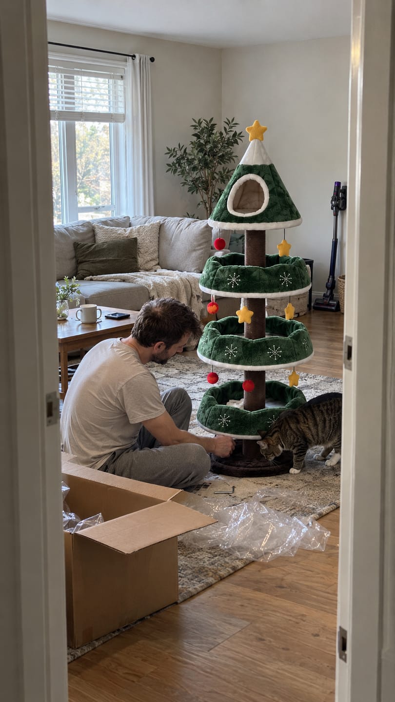Customer photo review of Christmas Tree For Your Cat