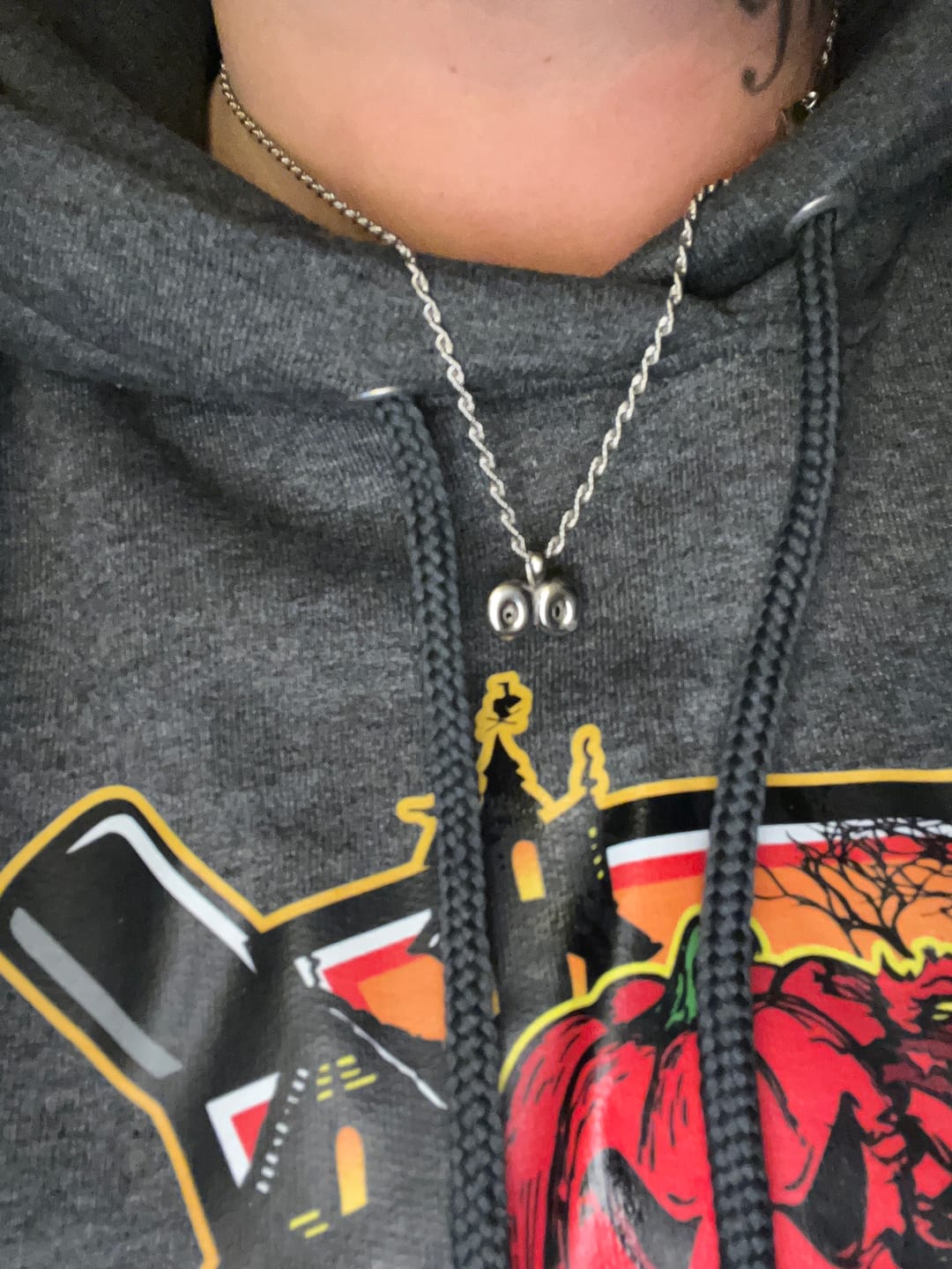 Customer photo review of Bubble Number Necklace