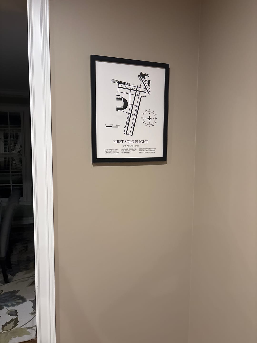 Customer photo review of First Solo Flight Custom Print
