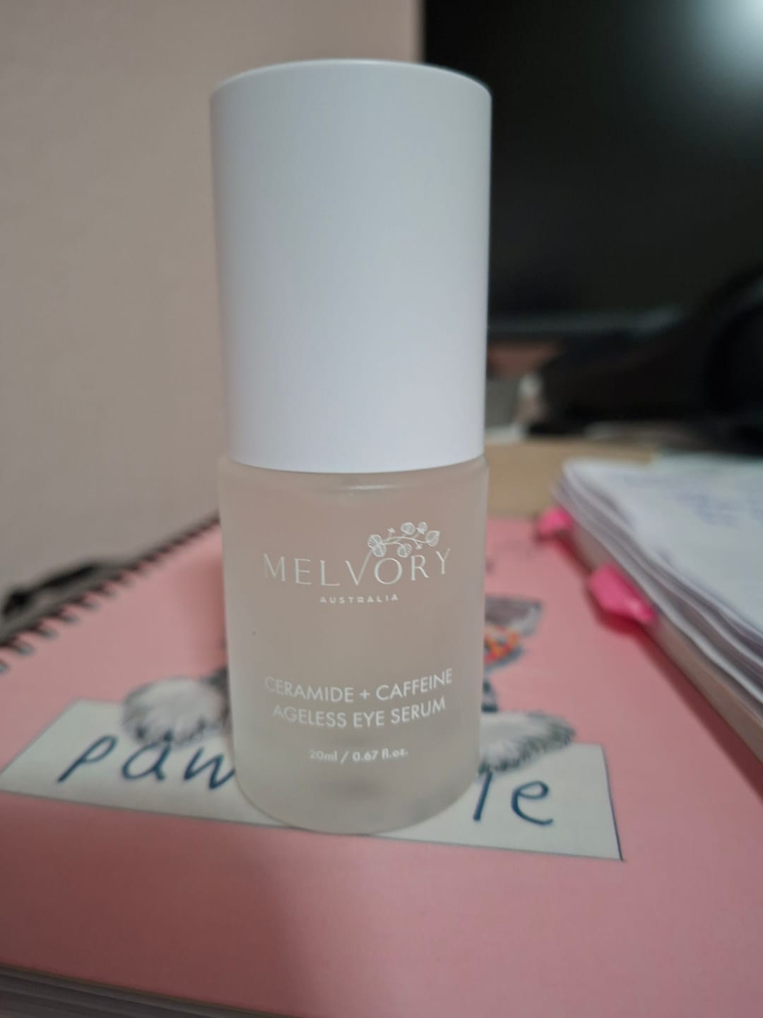 Customer photo review of Ceramide + Caffeine Ageless Eye Serum