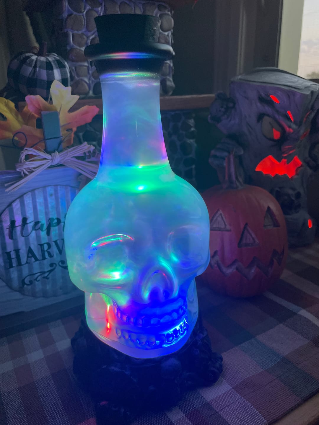 Customer photo review of Acrylic Halloween Skull Bottle Water Globe W/ Sound FINAL SALE
