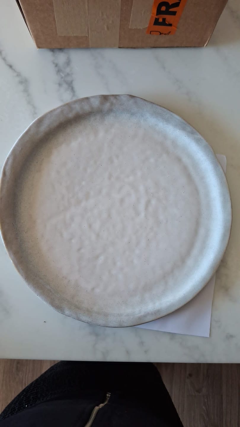 Customer photo review of Monaco White Round 36cm Stoneware Platter