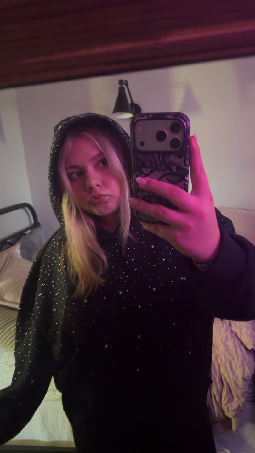 Customer photo review of Aelfric Eden Rhinestone Pullover Hoodie
