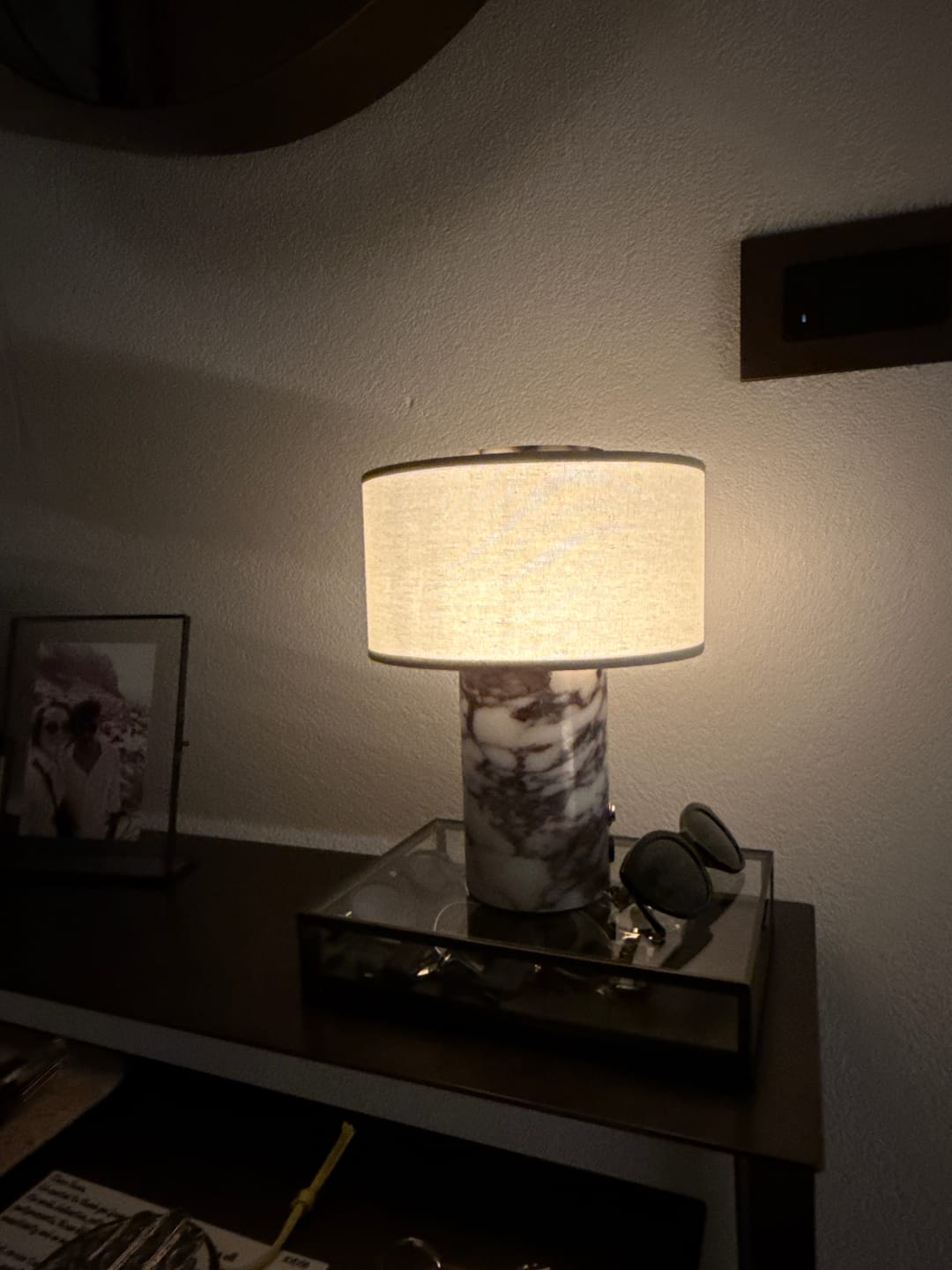 Customer photo review of Auríe Portable Lamp | Calacatta Viola