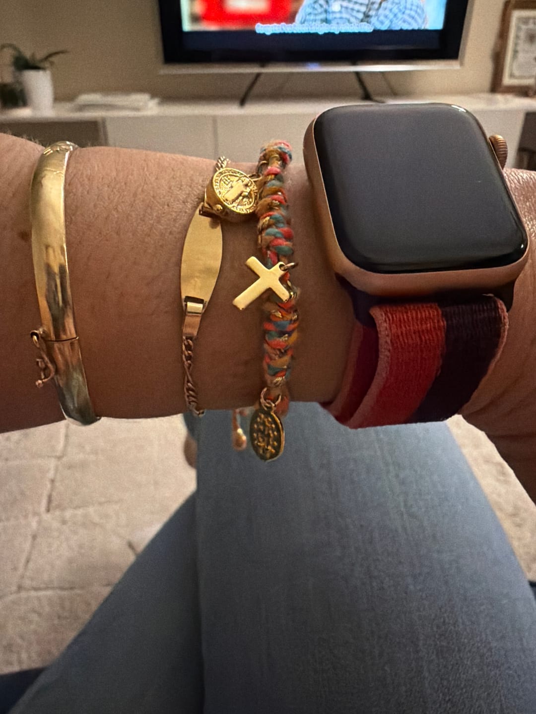 Customer photo review of Christianartworkshop Bohemian Twisted Rope Cross Charm Wristband: Emblem of Gentle Divine Comfort