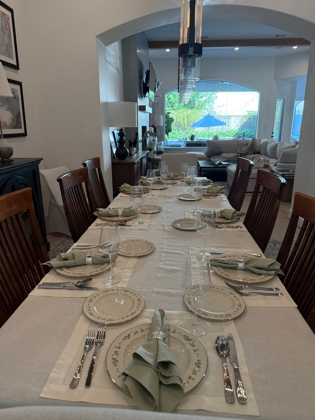 Customer photo review of Classic Hemstitch Tablecloth