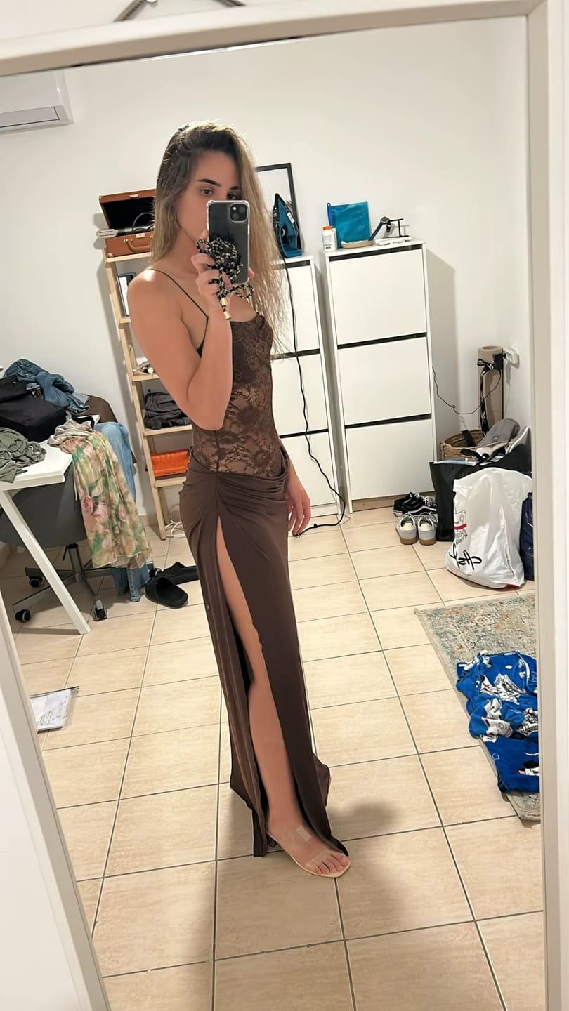 Customer photo review of Vivienne Lace Maxi Dress