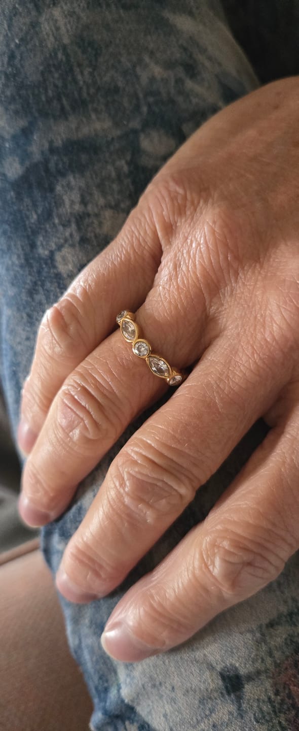 Customer photo review of Marquise Stacking Ring