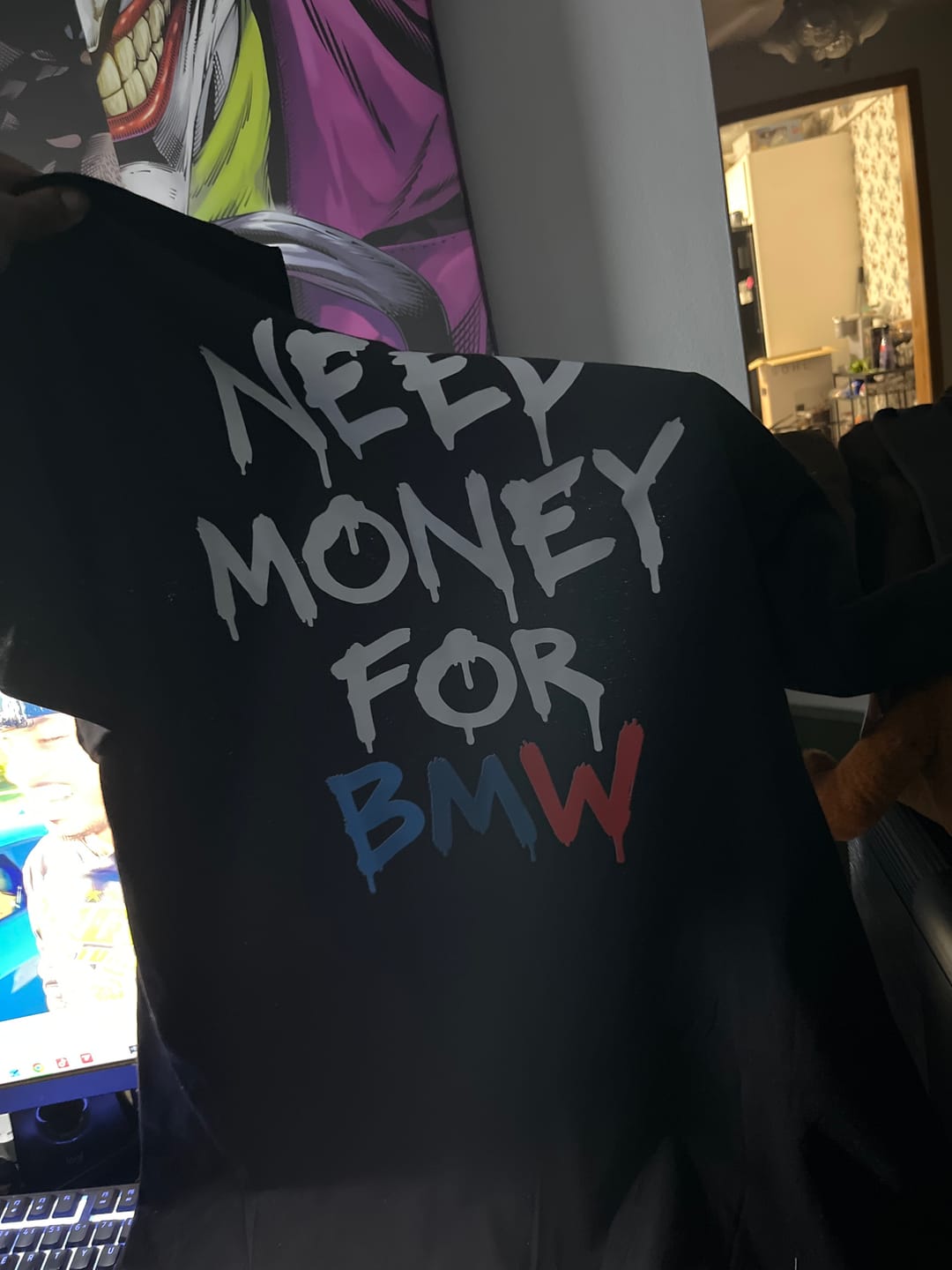 Customer photo review of NEED MONEY TEE