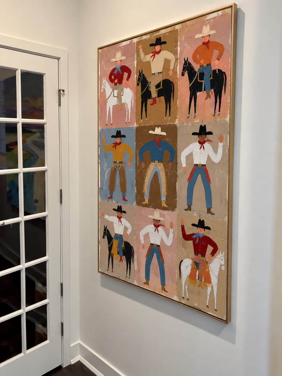 Customer photo review of Frontier Nine-Western Cowboy Grid Painting