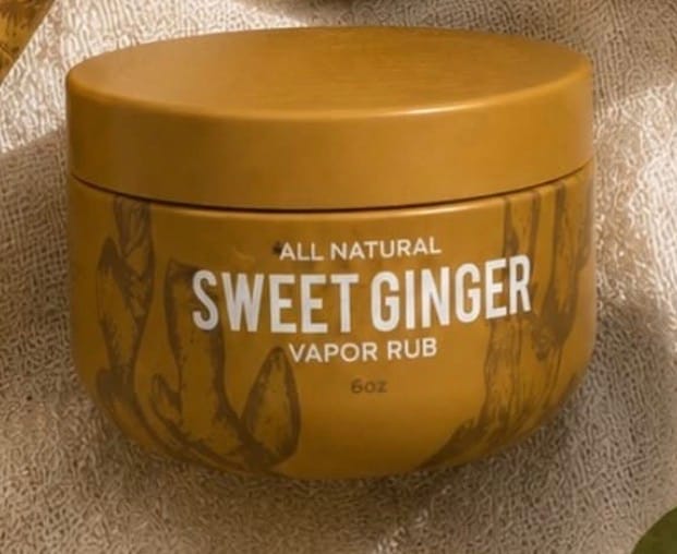 Customer photo review of Sweet Ginger Vapor Rub
