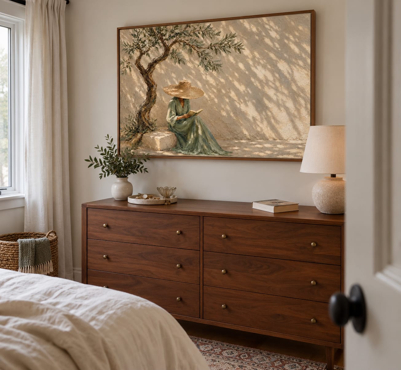 Customer photo review of "Alone in the shade" – Mediterranean Olive Tree Figurative Oil Painting