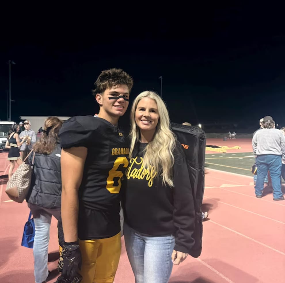 Customer photo review of Custom College Chenille Team Name Embroidered Sweatshirt | Gifts for Sports Mom
