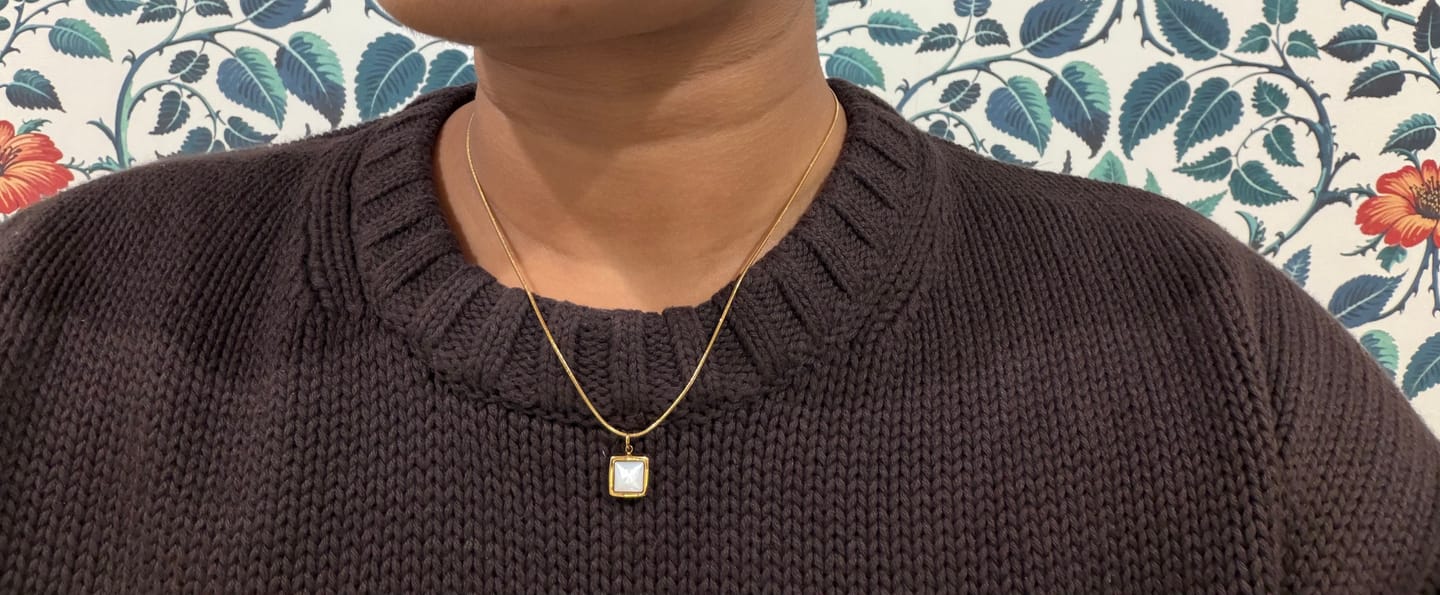 Customer photo review of Riva Moonstone Pendant Necklace