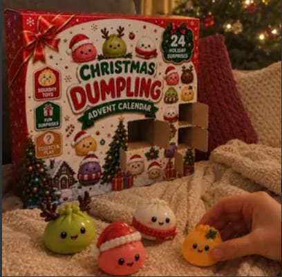 Customer photo review of Christmas Dumpling Squishy Advent Calendar