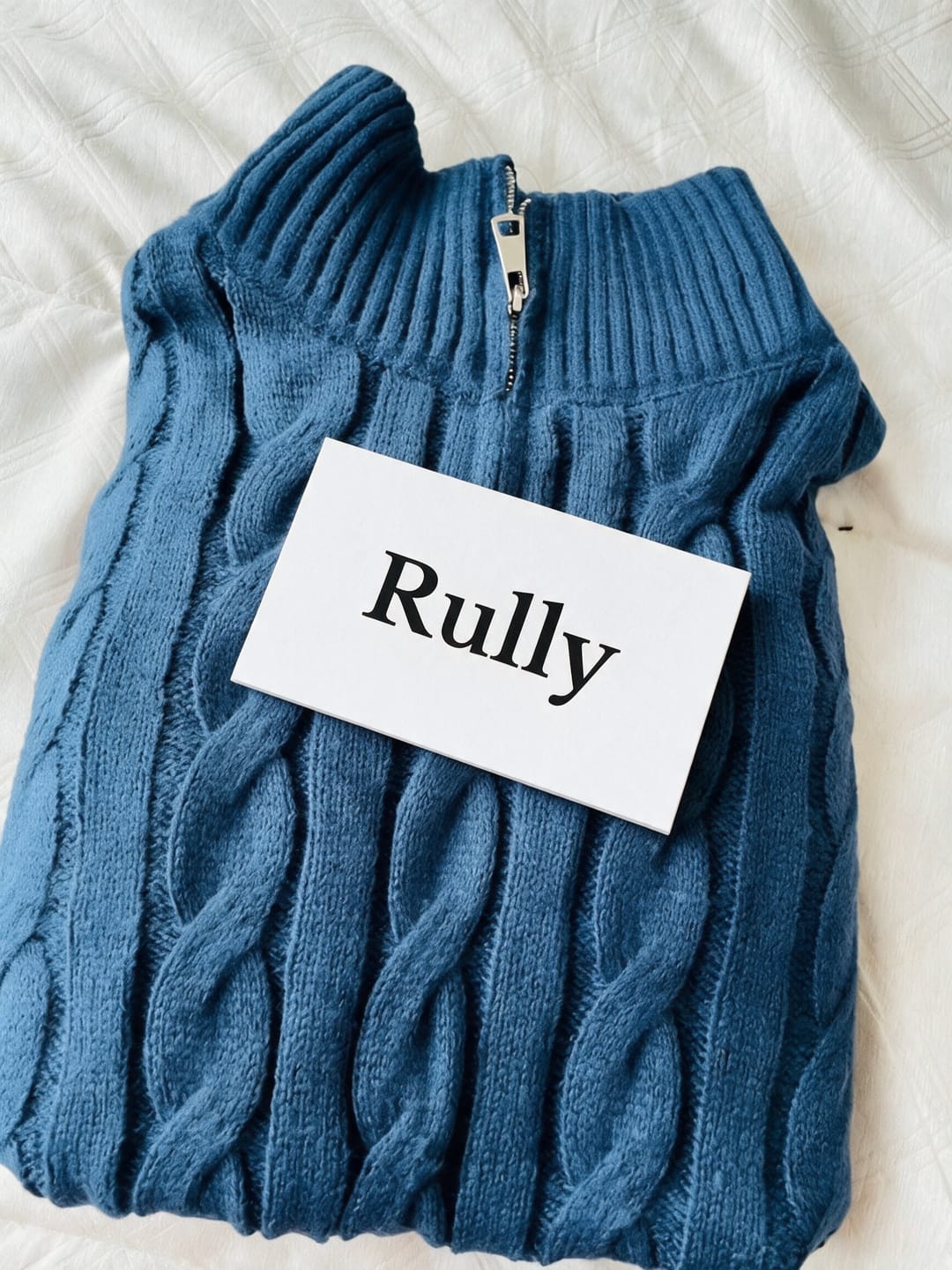 Customer photo review of Men's Cable Knit Half-Zip Jumper
