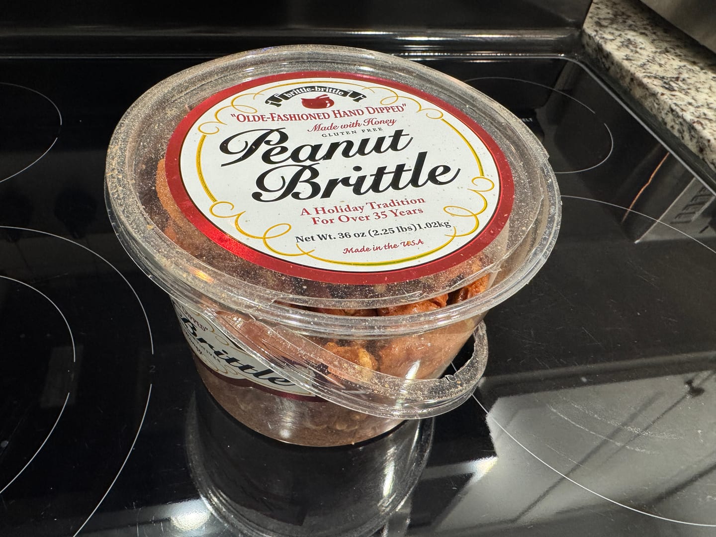 Customer photo review of Gourmet Peanut Brittle