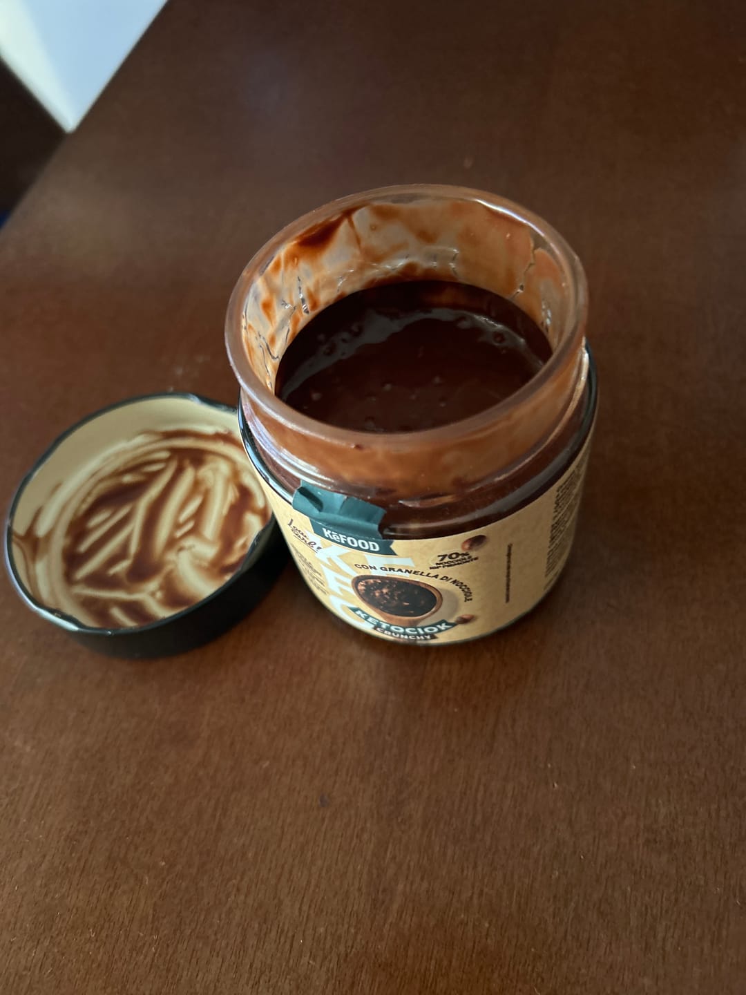 Customer photo review of KETOCIOK CRUNCHY 250G CREMA CON GRANELLA NOCCIOLE E CACAO SENZA ZUCCHERO