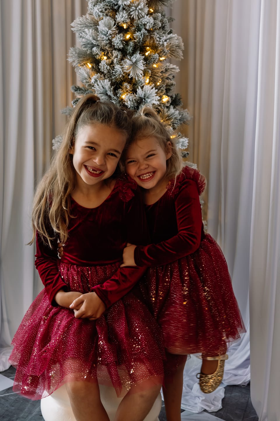 Customer photo review of Velour Ballerina Dress - Red Velvet