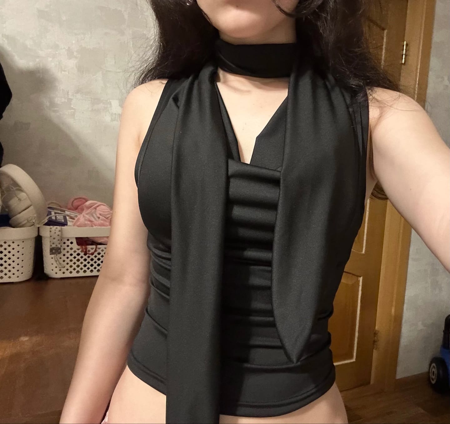 Customer photo review of Camille Draped Halter Top