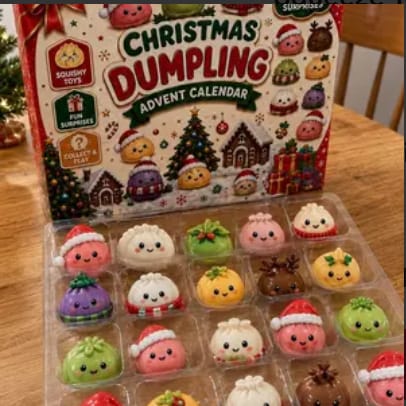 Customer photo review of Christmas Dumpling Squishy Advent Calendar