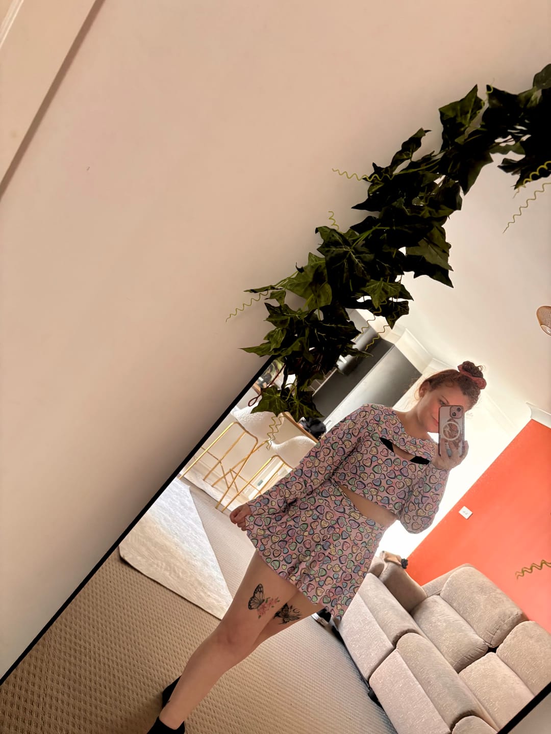 Customer photo review of Long Sleeve Shrug Conversation Hearts