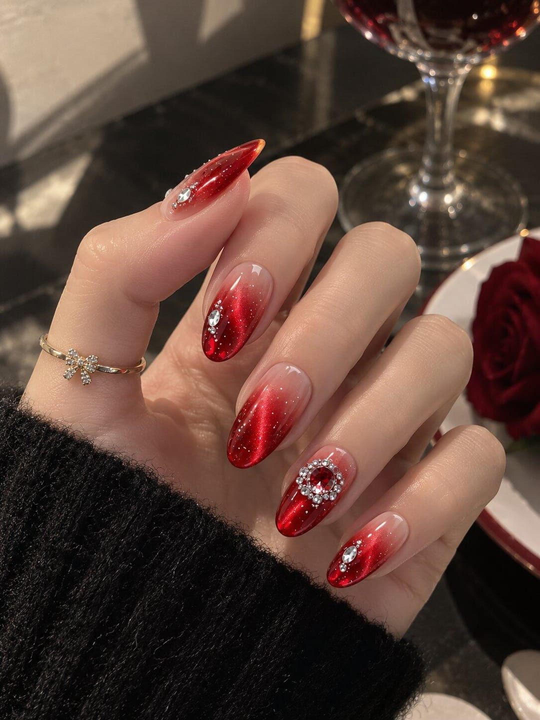 Customer photo review of Ruby Eclipse | Medium-Long Almond