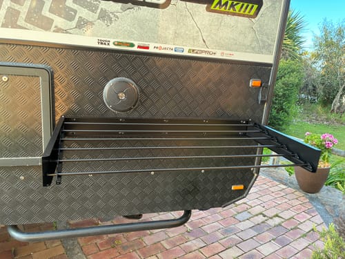 Customer photo review of Wall Mounted Drying Rack - Foldable Indoor and Outdoor Drying Rack