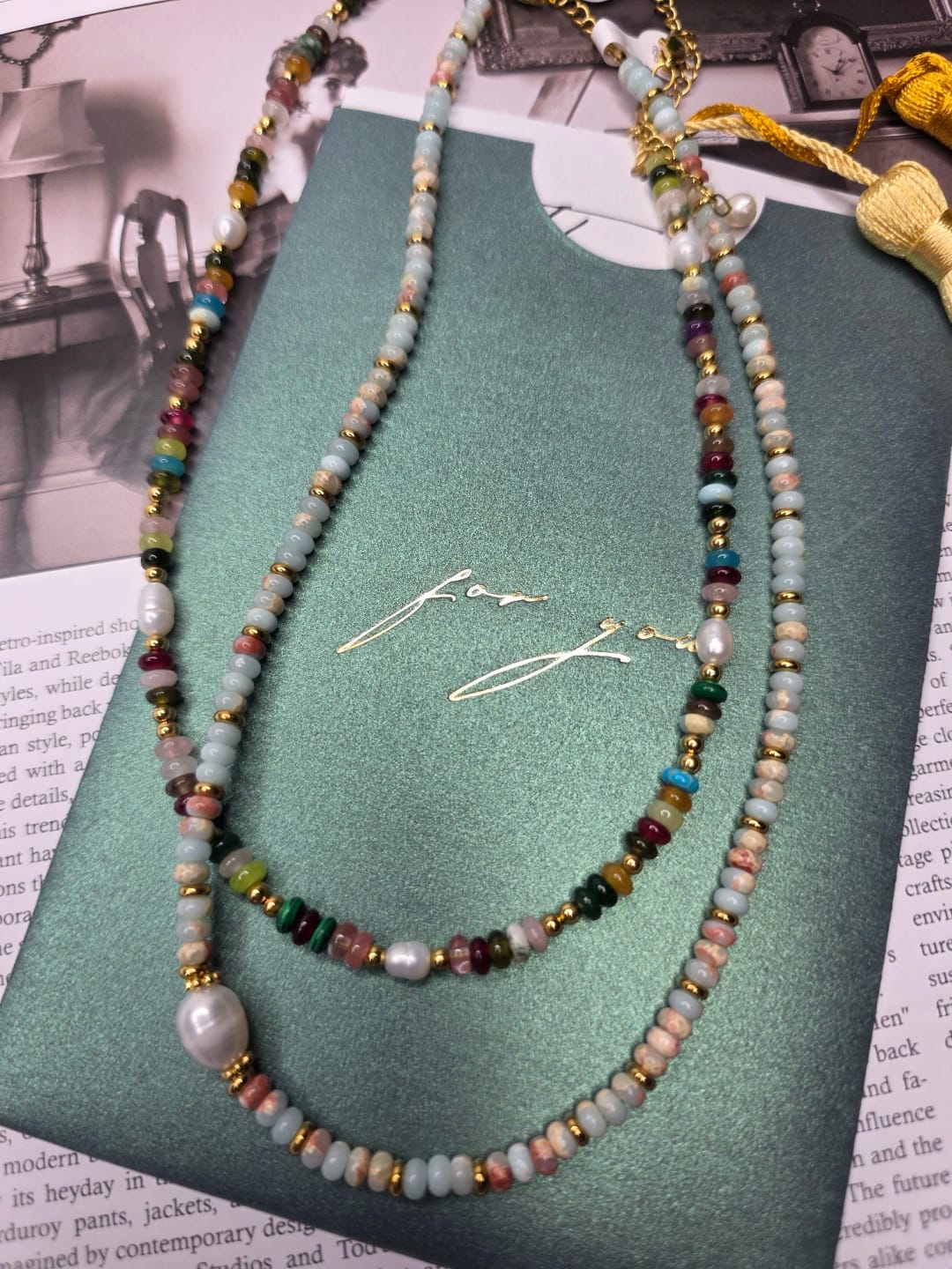 Customer photo review of Handmade Harmony Necklace