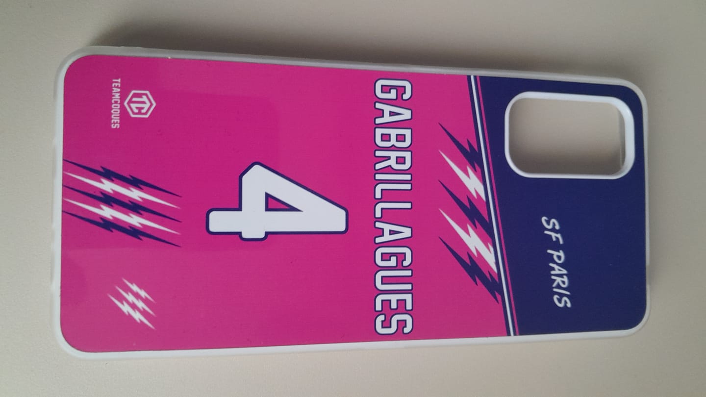 Customer photo review of Coque rugby SF PARIS rose personnalisable - TEAMCOQUES