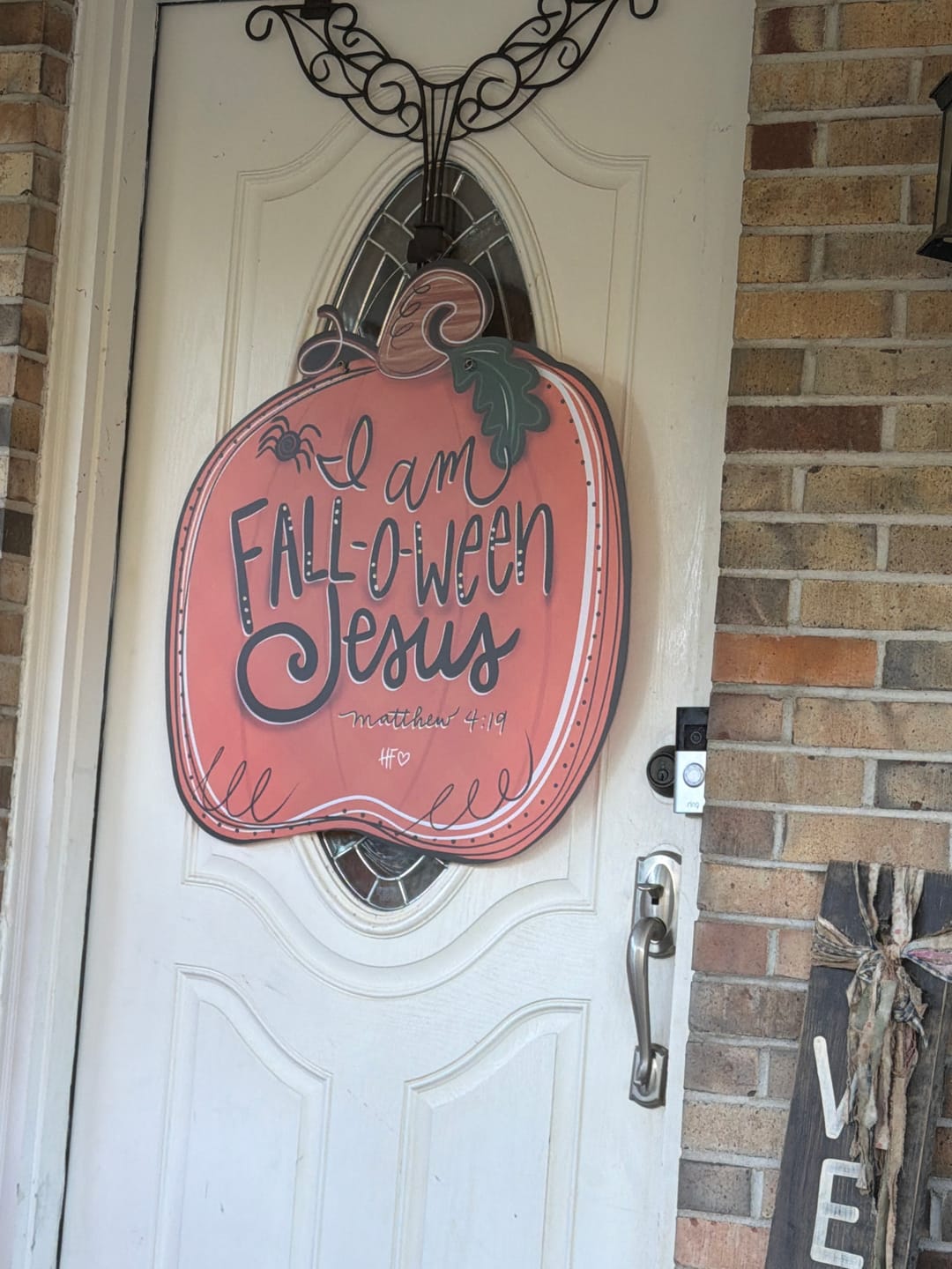 Customer photo review of I am FALL-O-WEEN JESUS Pumpkin