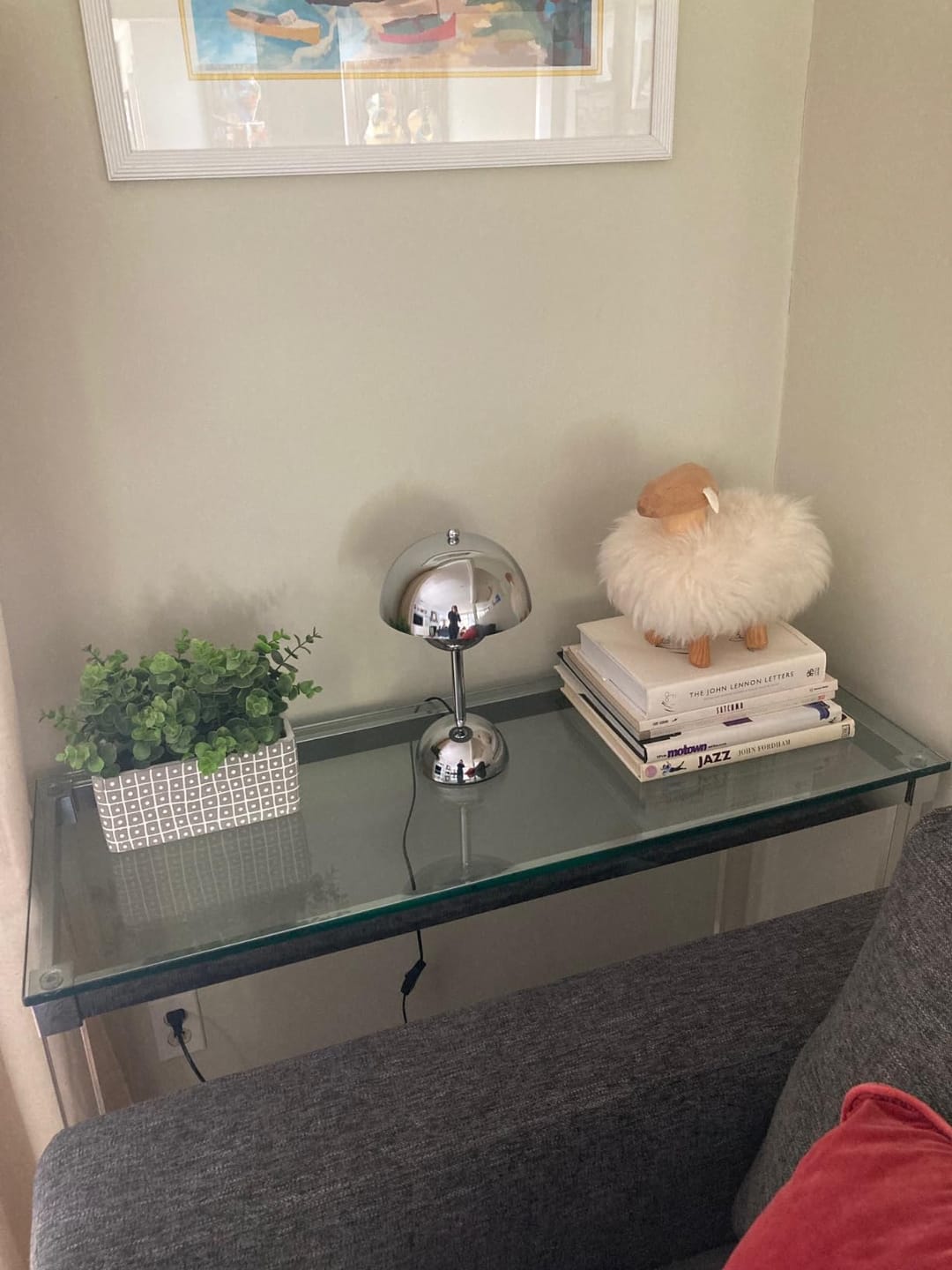 Customer photo review of Cordless Dome Table Lamp | Metal Mushroom Lamp with 1200mAh Battery | Touch Dimming, 3 Light Colors, 3 Finishes