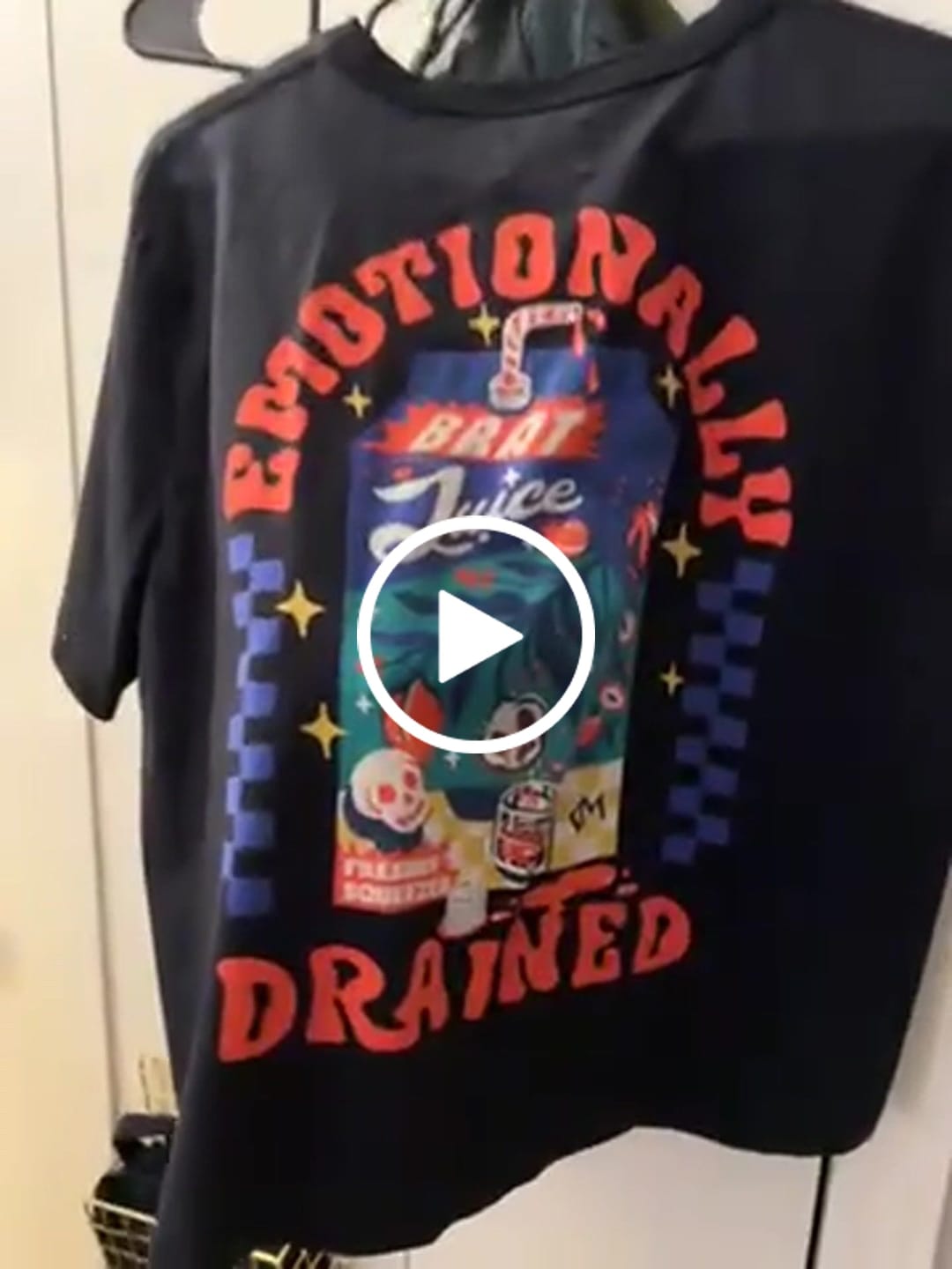 Customer video review of Emotionally Drained T-Shirt