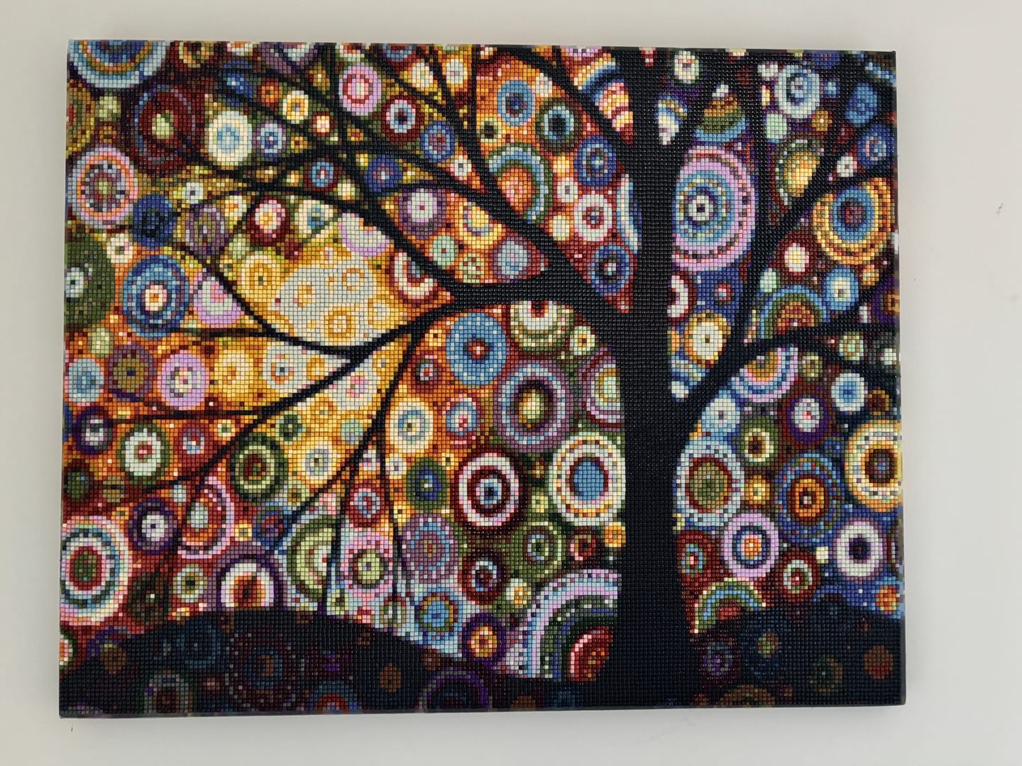 Customer photo review of Broderie Diamant - Arbre de Vie 40x50cm toile tendue sur châssis