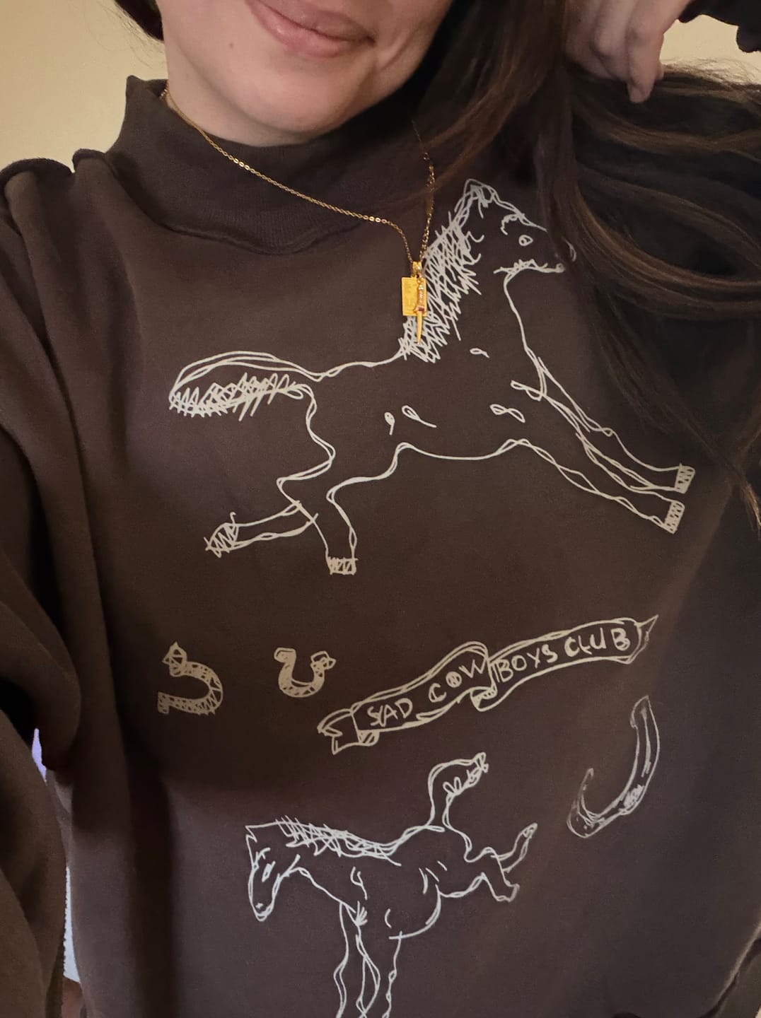 Customer photo review of Cowboy Reversible Mock Neck