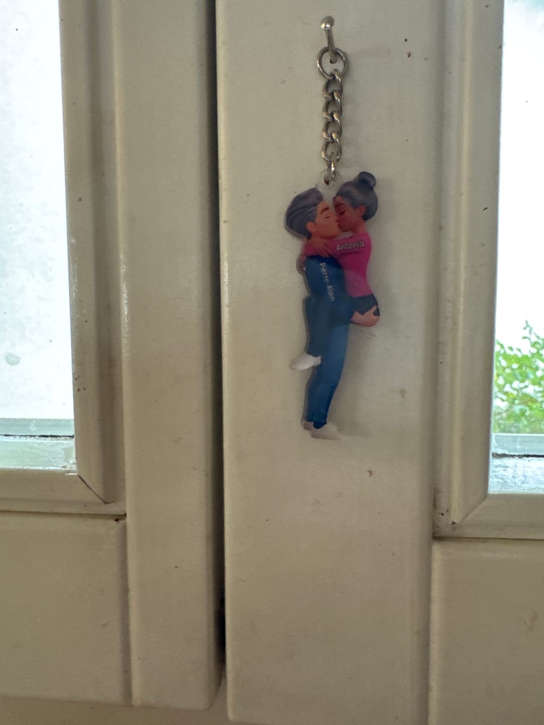 Customer photo review of Kissing Couple - Personalized Keychain, Gift for Couple