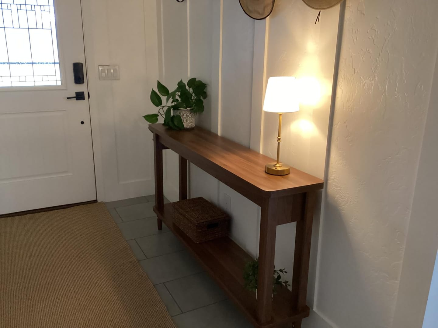 Customer photo review of Cordless Table Lamp | Brushed Metal with Fabric Shade, Touch Dimming | 14.8 in Rechargeable, Black or Gold