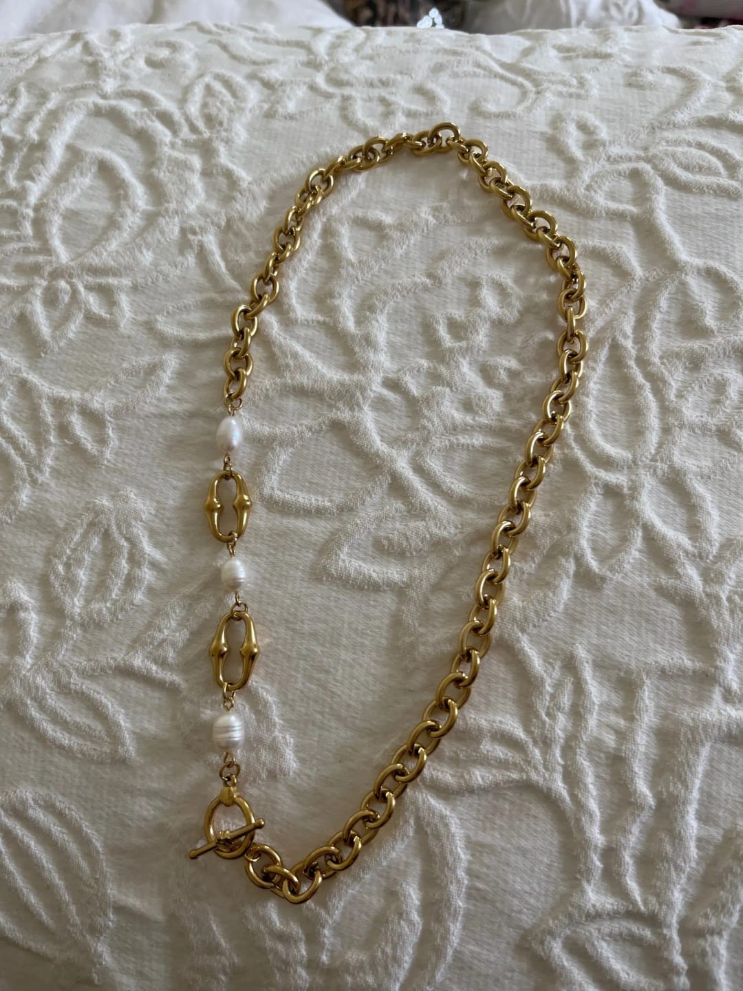 Customer photo review of Golden Shoreline Necklace
