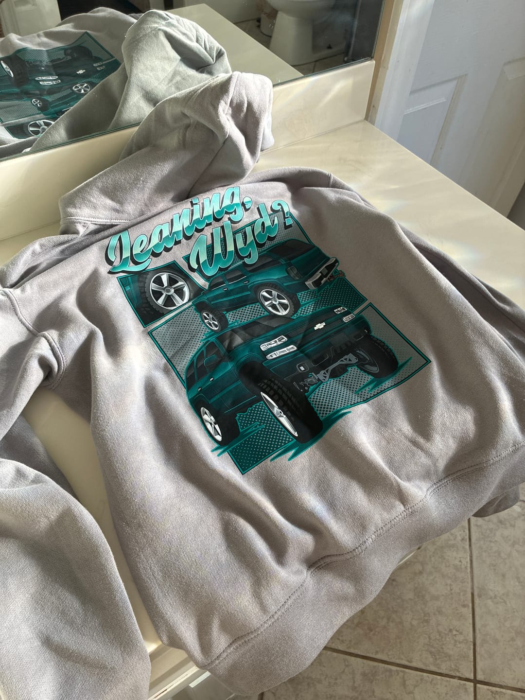 Customer photo review of Leaning Tahoe Hoodie