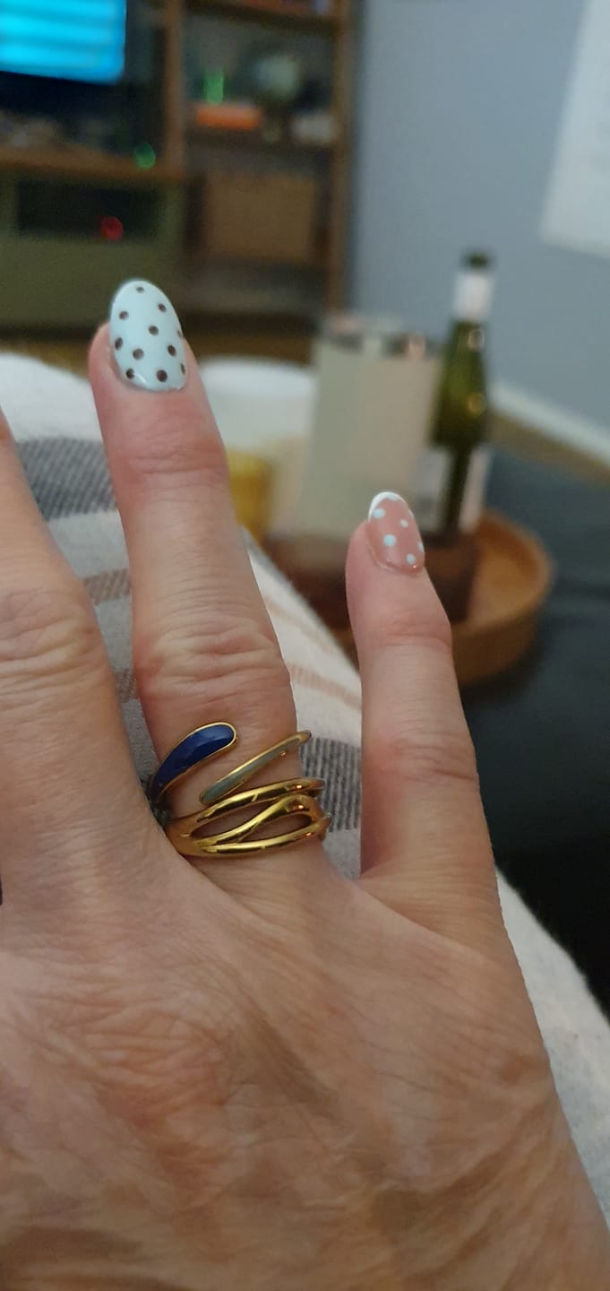 Customer photo review of Safira Blue Wrap Ring