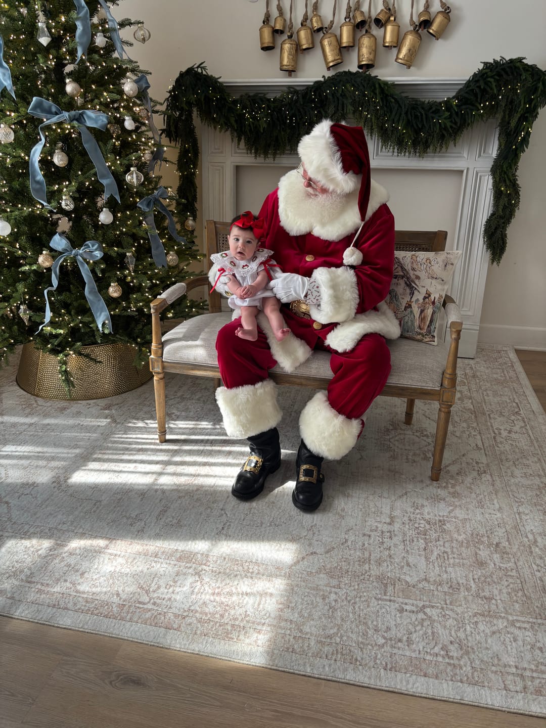 Customer photo review of Girls Heirloom Christmas Wreath Bubble