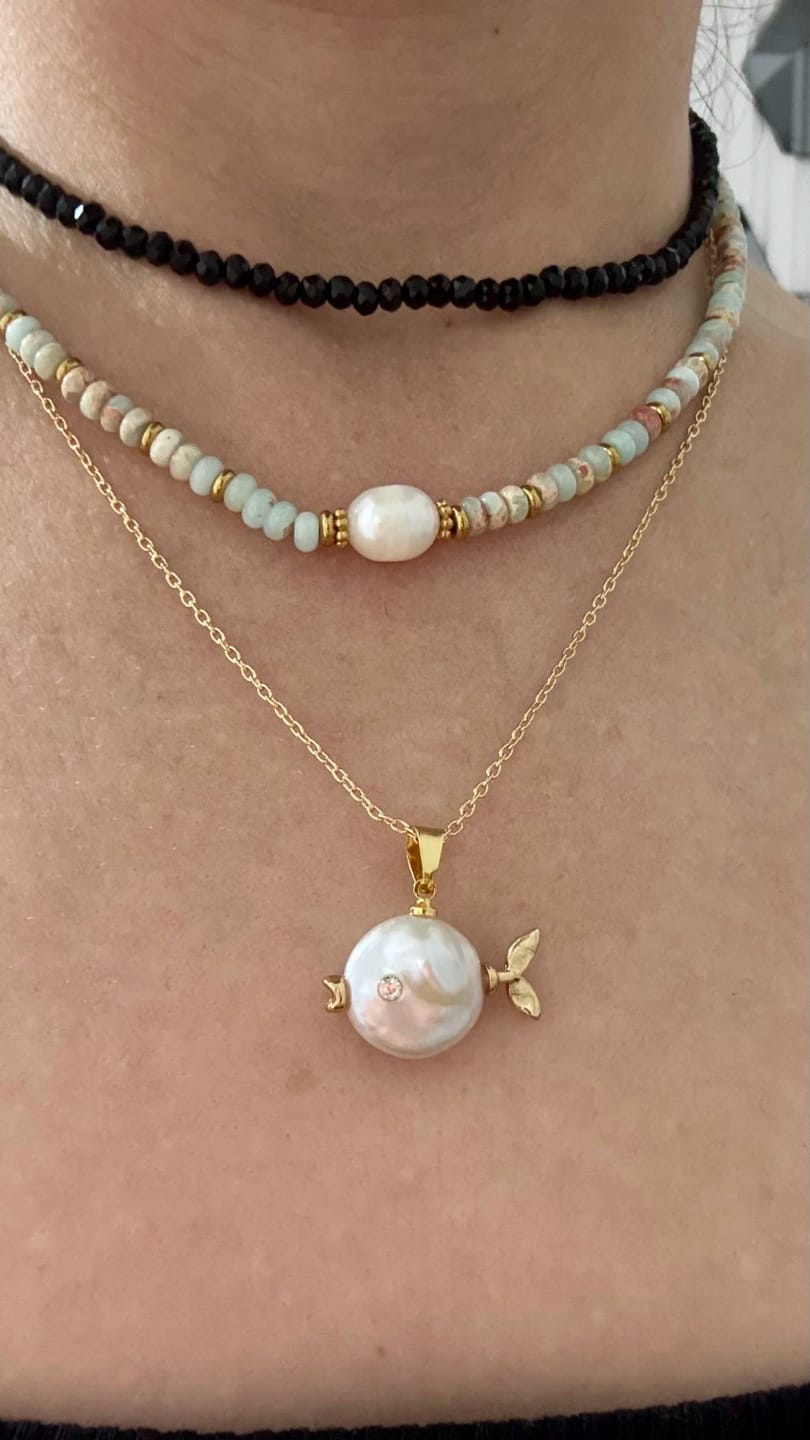 Customer photo review of Handmade Harmony Necklace