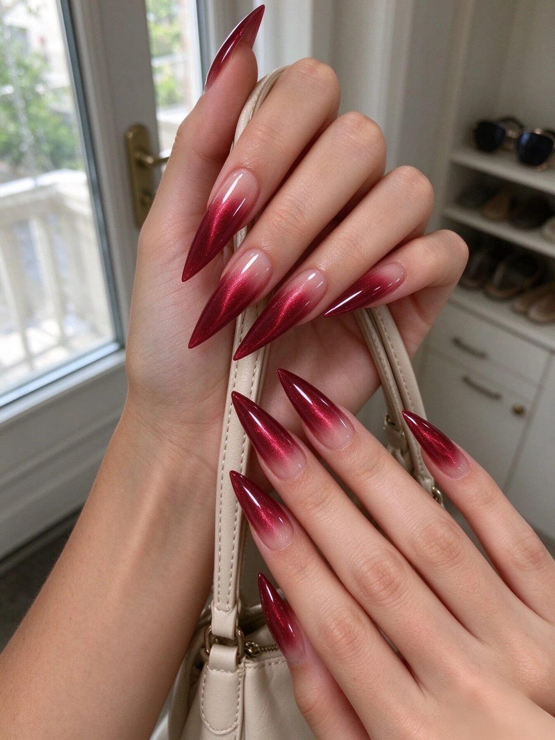 Customer photo review of Ruby Veil  | Long Stiletto