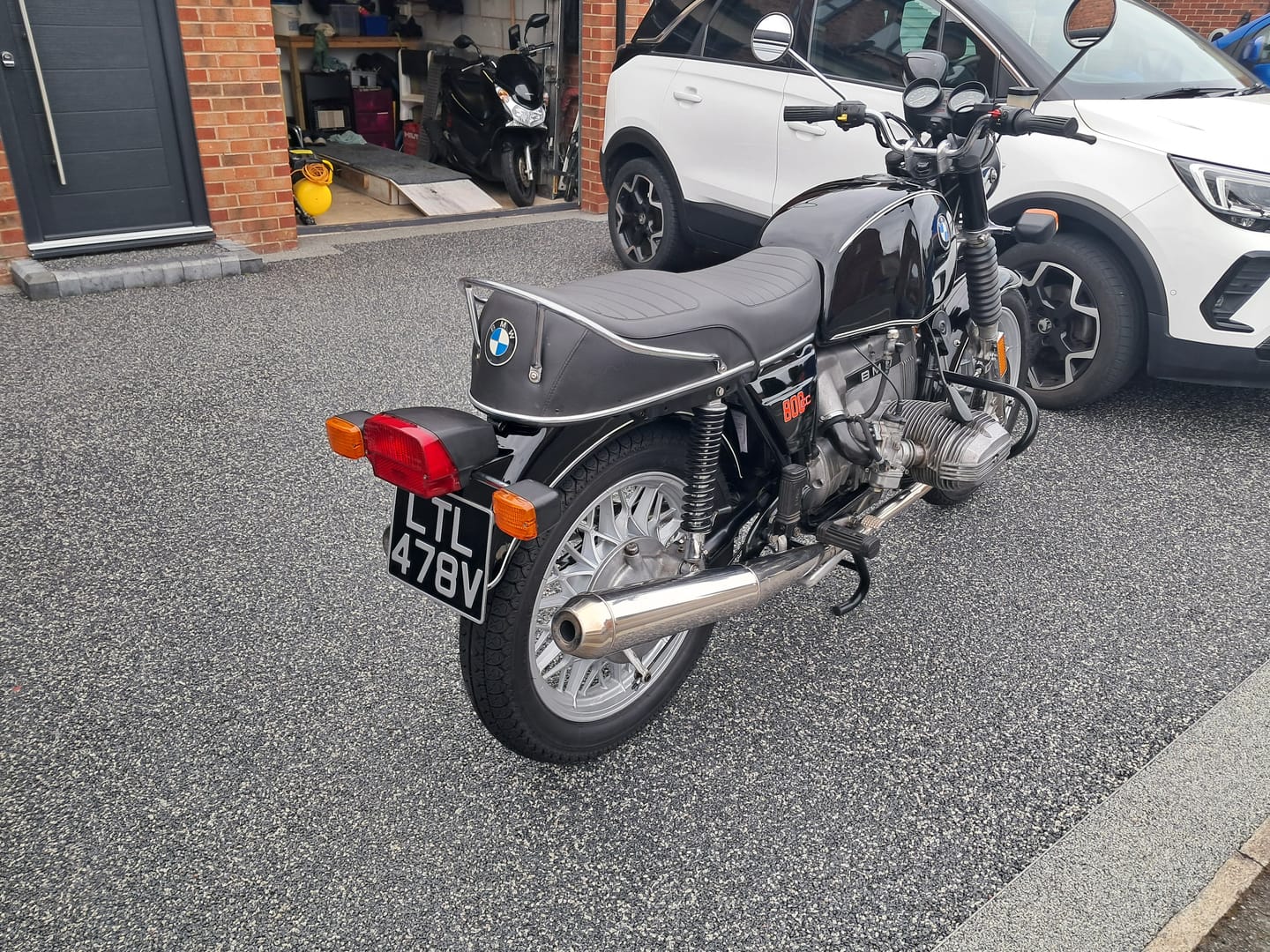 Customer photo review of Classic Metal Pressed Motorcycle Number Plate - 9 x 7 Inches