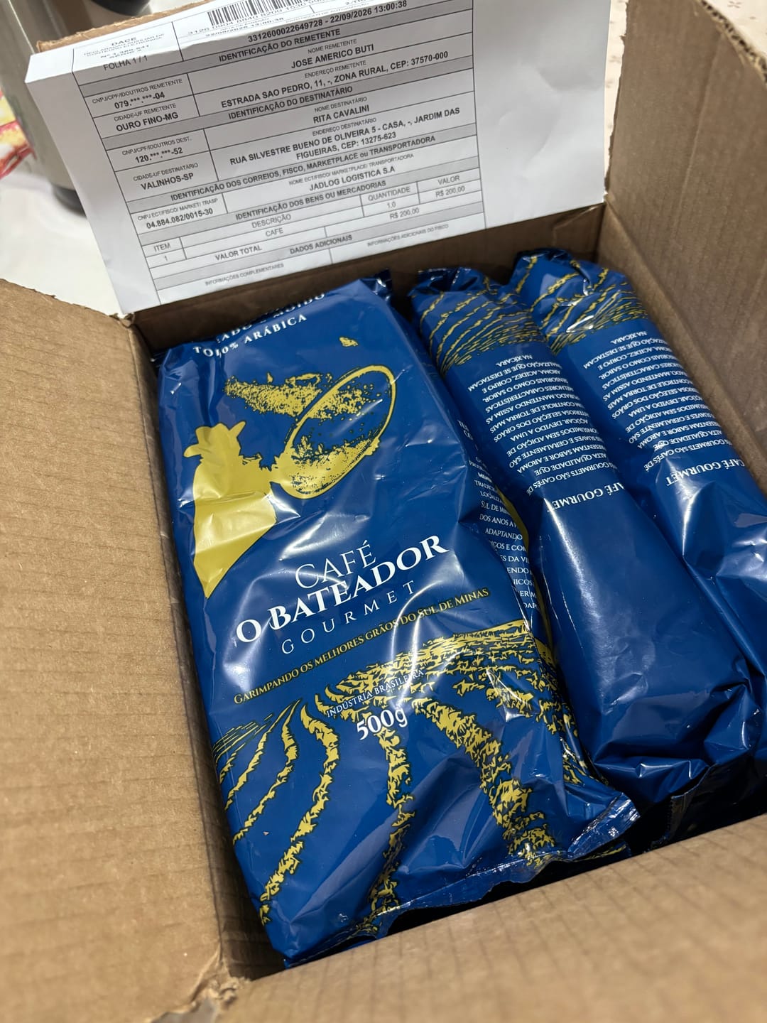 Customer photo review of CAFÉ O BATEADOR GOURMET 500G