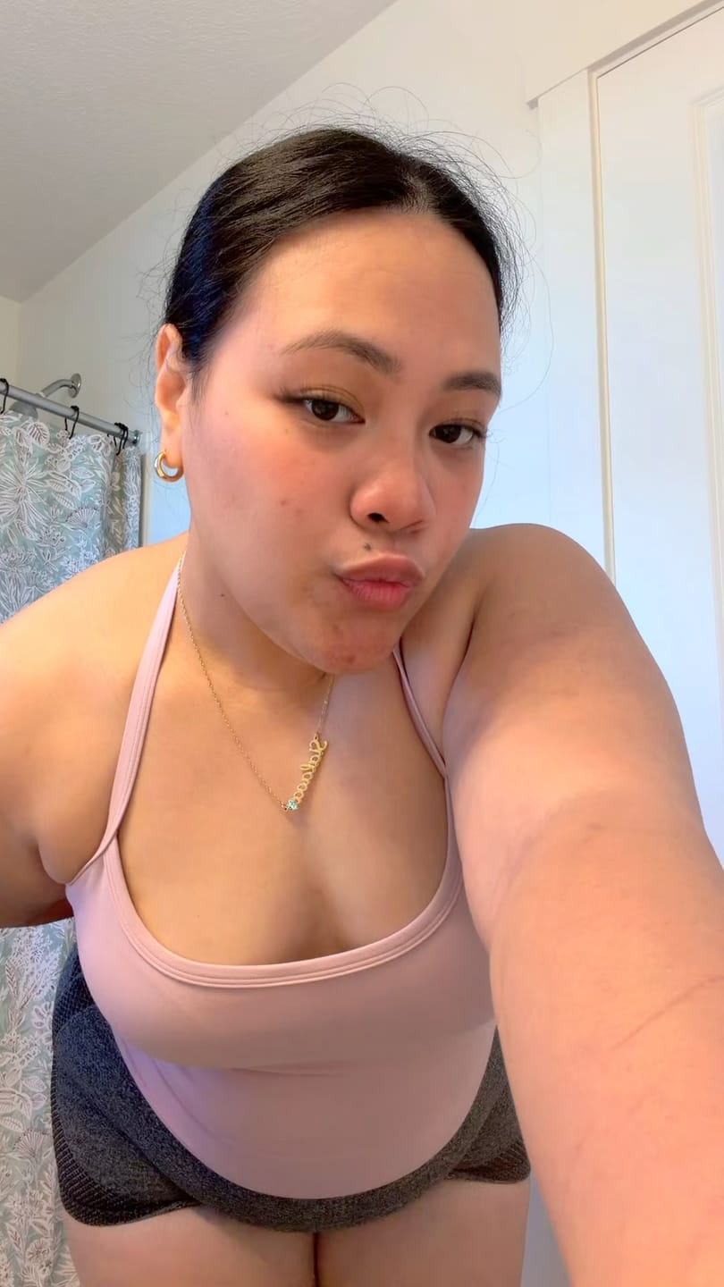 Customer photo review of Birthstone Name Necklace
