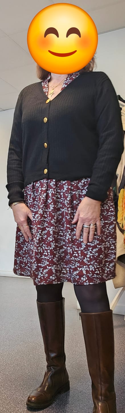 Customer photo review of Robe Guillemette — Viscose imprimée Zivine